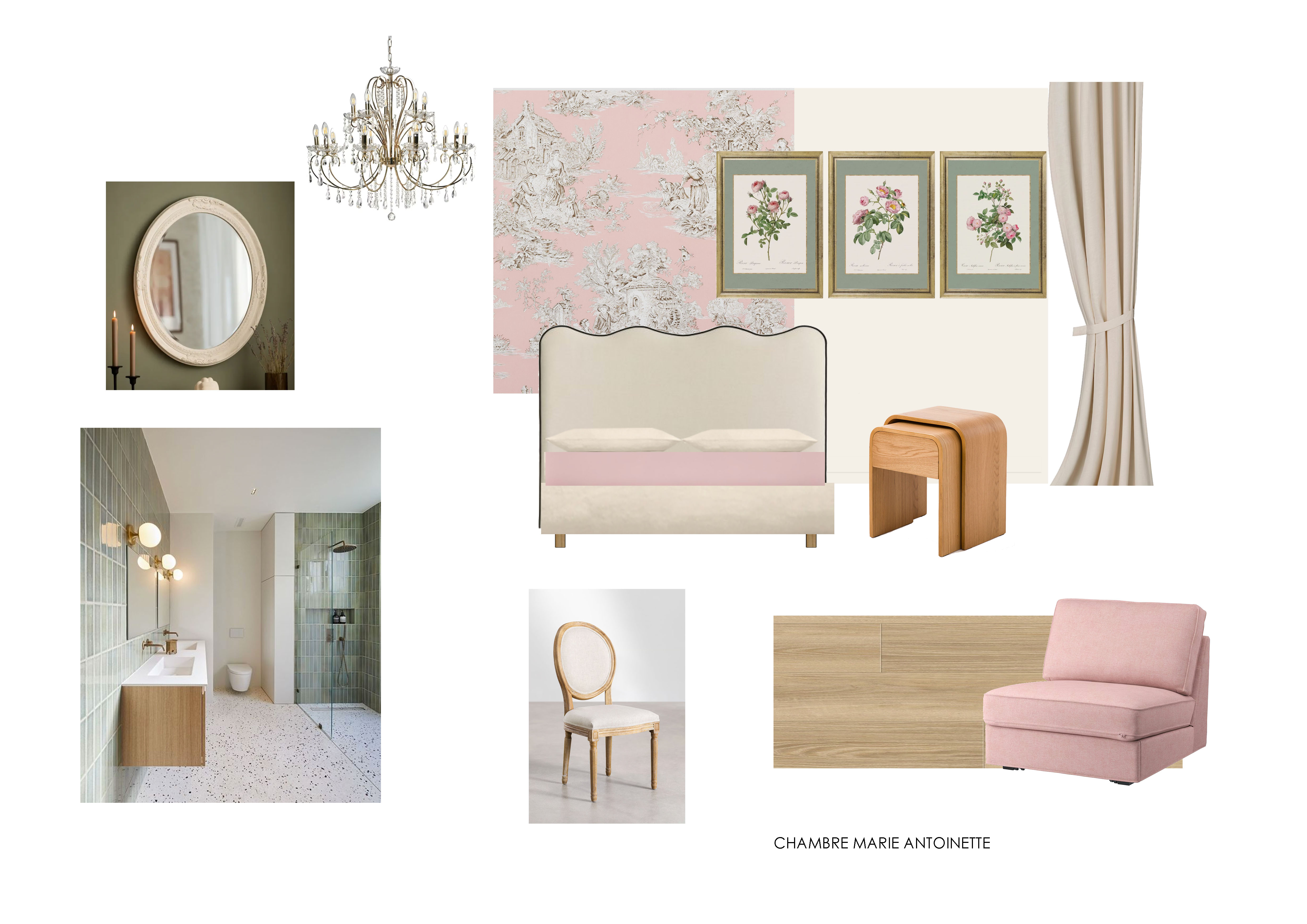 The Marie Antoinette Room moodboard 1