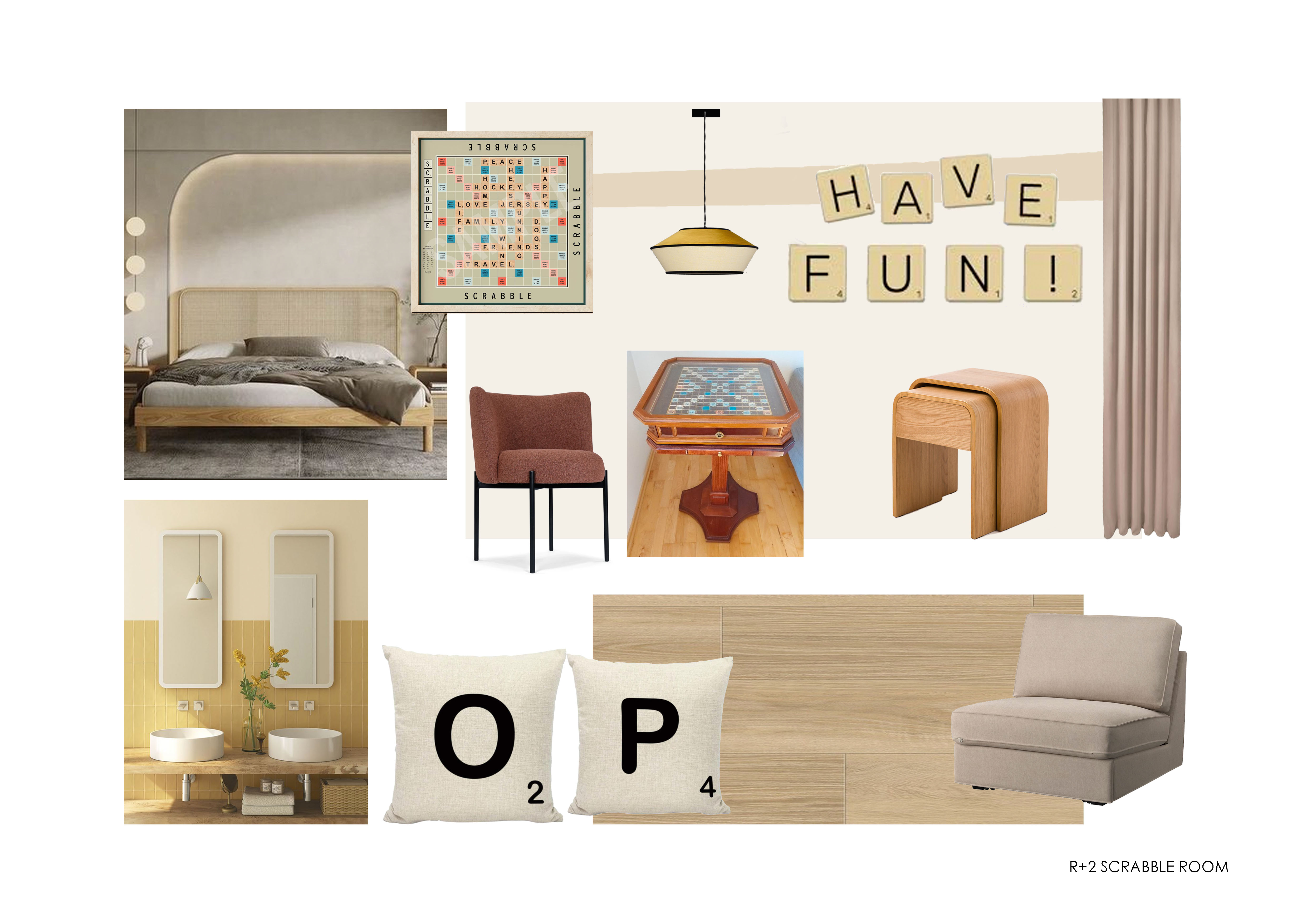 The Scrabble Room moodboard 1
