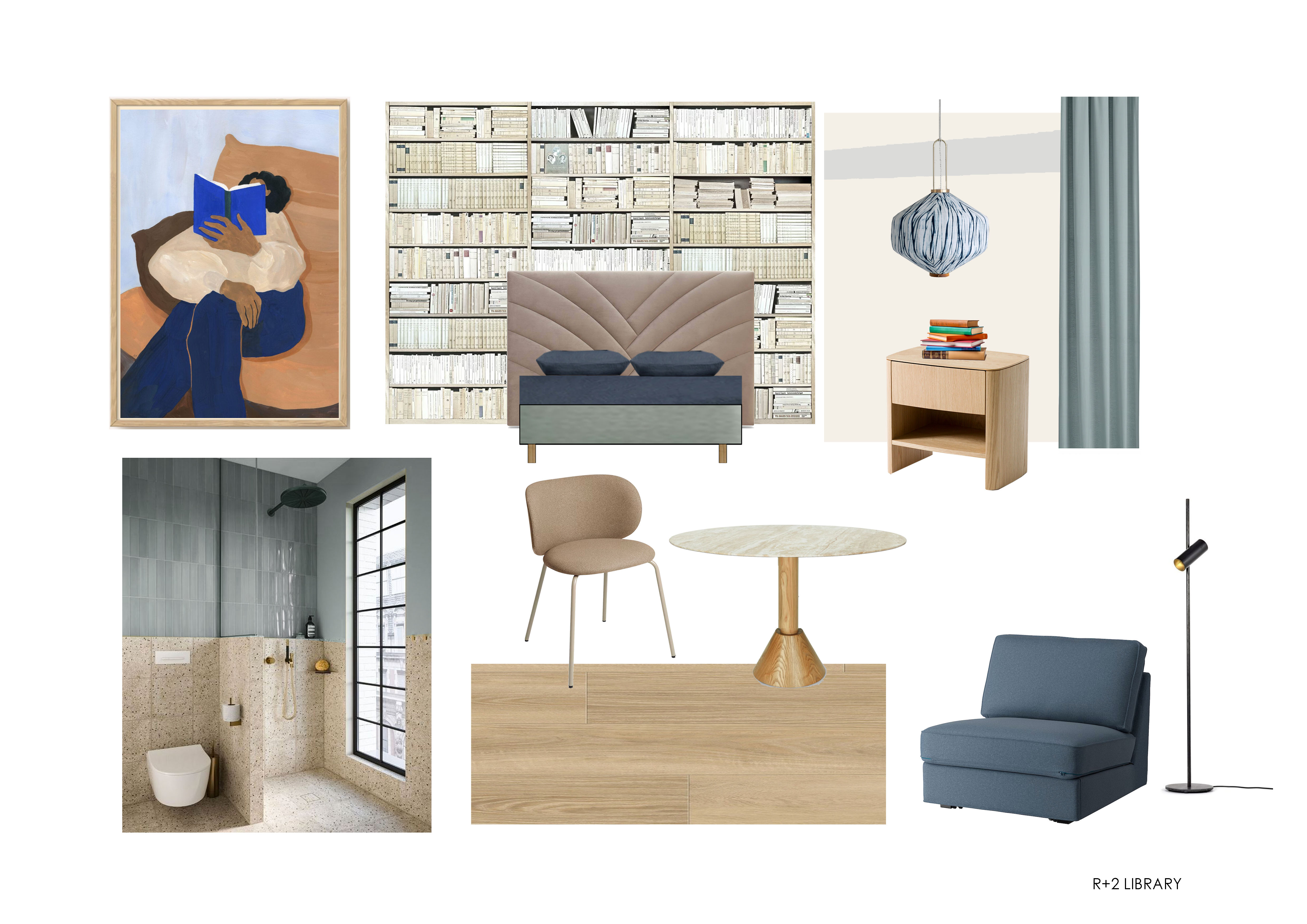 The Library Room moodboard 1
