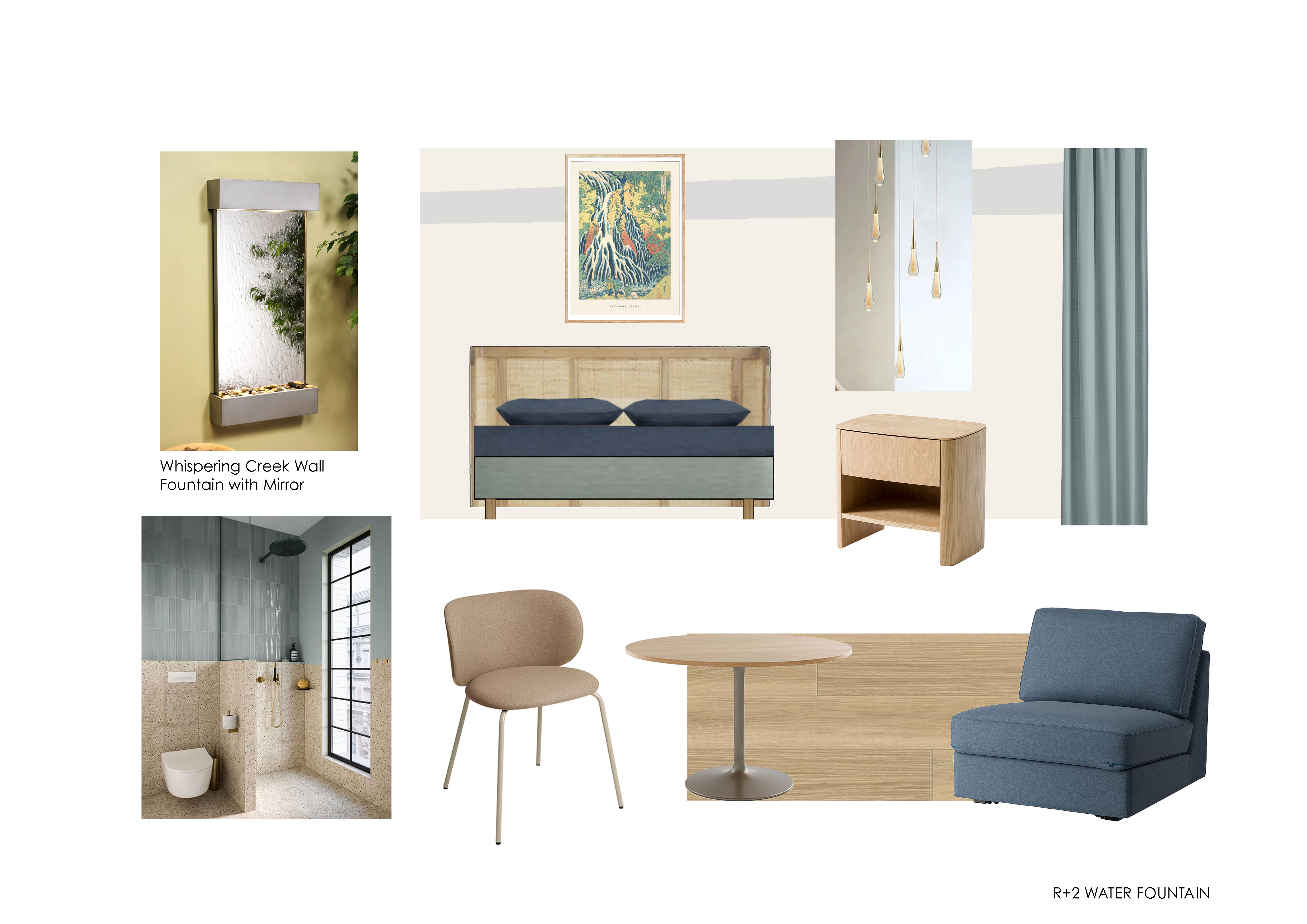 The Water Fountain Room moodboard 1