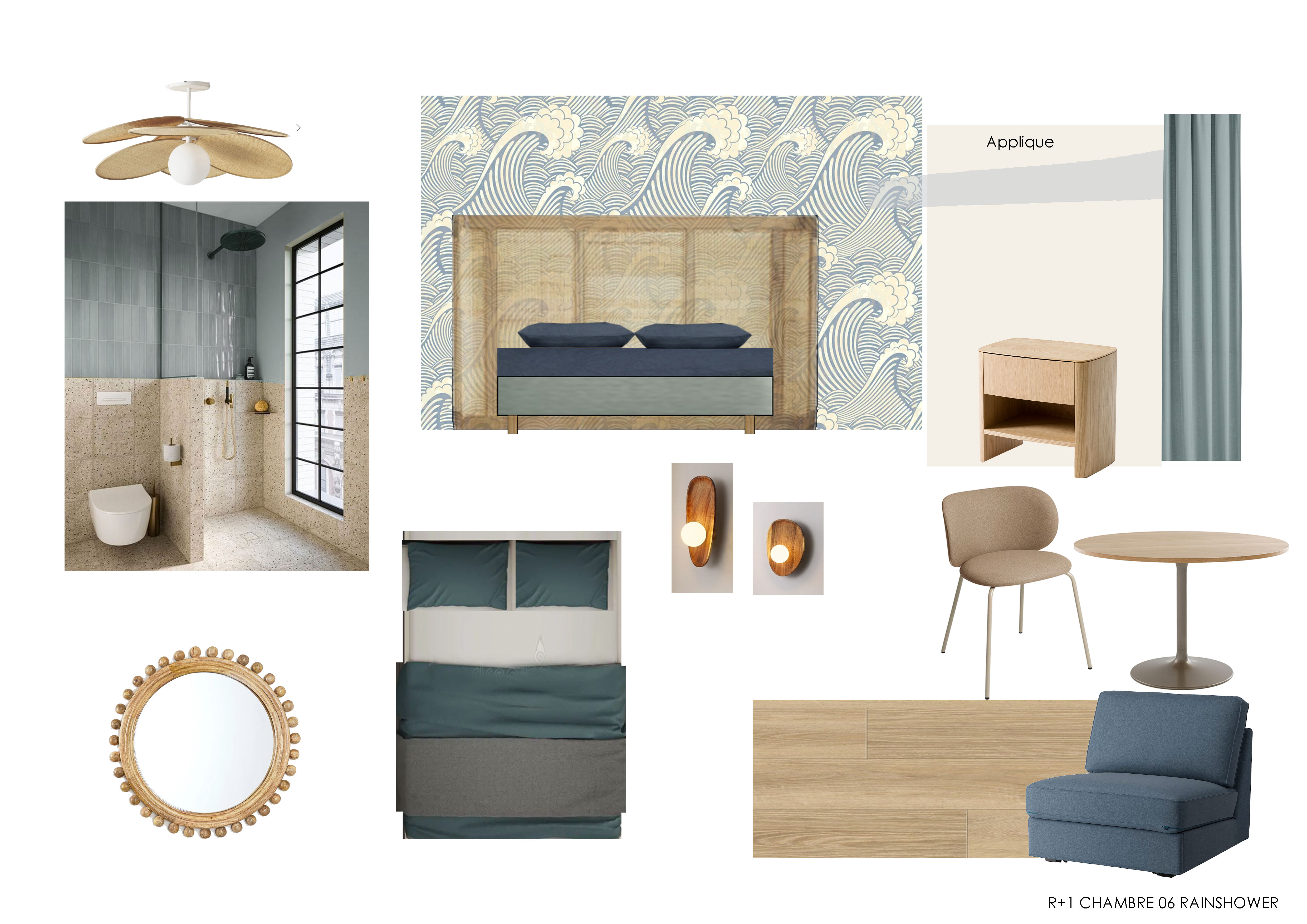 The Rain Shower Room moodboard 1